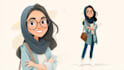 do a digital cartoon illustration