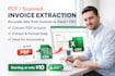 extract invoice data from PDF to excel with hundered percent accuracy