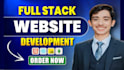 do custom website development as full stack developer, front end developer