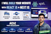 be frontend responsive website developer using react js, next js