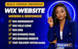 design wix website, wix membership, wix booking, wix cms dynamic page velo code