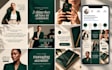 design editable canva brand kit, social media template, instagram branding kit