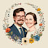draw couple and wedding portrait illustration