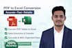 convert insurance data pdf to excel for agents and companies