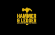 design hammer ledger bookkeeping business logo