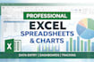 create excel spreadsheets, dashboards, and charts