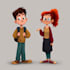 make 2d character design and character sheet