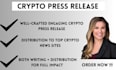 do crypto press release writing and crypto pr distribution