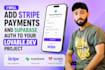 add stripe payments and supabase auth to your lovable dev or react app