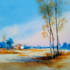 paint landscapes in watercolor