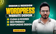 build wordpress website development, business website or wordpress blog website