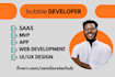 build mvp saas web app on bubble lovable ai glide app base44