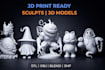 create 3d models, sculpts ready for 3d printing