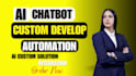 develop business ai agent chatbot, ai website developer custom chatbot