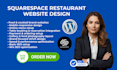 design squarespace restaurant website, food website, cocktail website