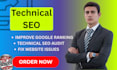 do technical SEO audit and fix website issues