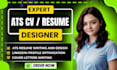 do ats resume writing, CV design, resume design, and linkedin profile
