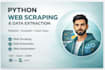 python web scraping, data scraping and data extraction