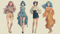 draw concept beautifull anime character
