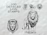 make retro tiger lion crown logo