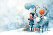 create watercolor illustrations for KDP children book basic