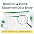 do invoice and bank statement data entry in excel
