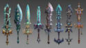 create weapon design and illustration
