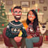 create new year and christmas character art