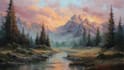 paint landscape in oil painting