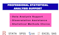 do statistical data analysis r, stata, spss, python