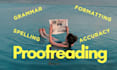 proofread and correct grammar, spelling and punctuation