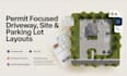 create driveway plan, site plan and parking lot layout