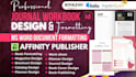 do document formatting workbook, journal design, brochure in affinity publisher