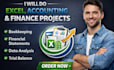 do excel projects, accounting and finance projects