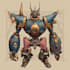 custom futuristic mecha robot character art