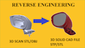 do reverse engineering from 3d scan stl to stp file