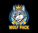 create wolf mascot logo with t shirt design