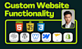 add custom functionality to squarespace, wordpress, weebly, or custom website