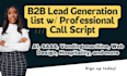 deliver targeted b2b lead generation with custom  call script
