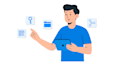 create lottie animation, webgl hero section, homepage UI animation video
