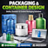 package and container design, bottle, cosmetic  custom packaging solutions