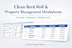 clean property management and rent roll spreadsheets