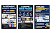 create modern responsive web pages in HTML CSS javascript