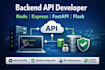build scalable backend apis using node express flask fastapi