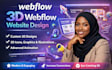 design or develop interactive 3d webflow website, 3d animated webflow website