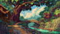 draw pixel art scene and background for your game
