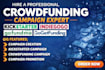 do crowdfunding campaign creation and promotion on kickstarter and gofundme