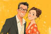 personalized couple portrait a gift to remember