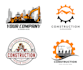 create a construction, real estate, excavator, property logo