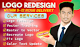 manually vectorize and redesign your logo